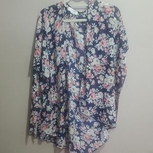 Chelsea Floral Chiffon Kimono Coverup One Size